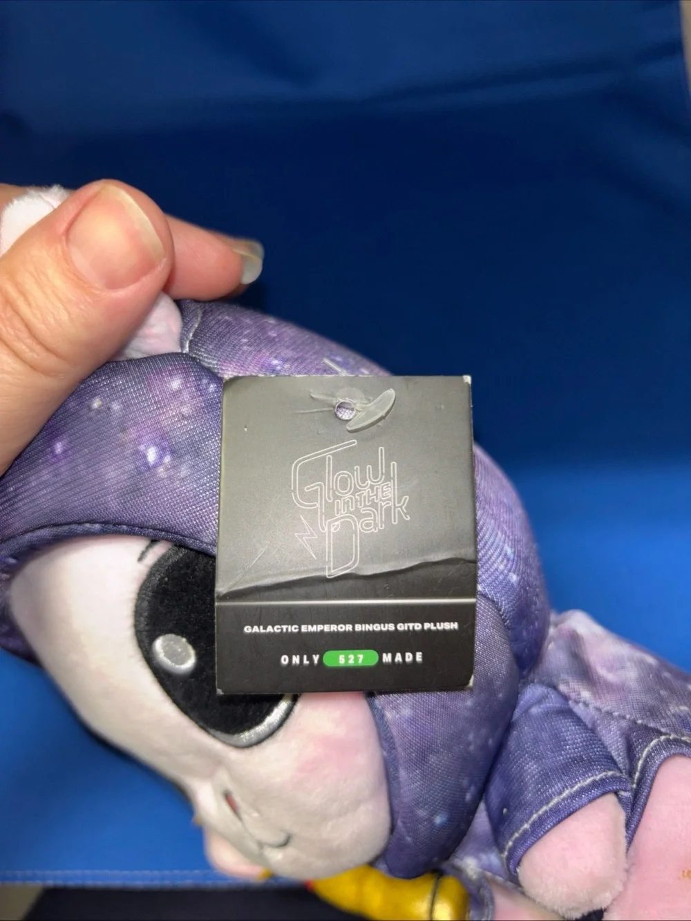Galactic Emperor Bingus GITD Plush MAKESHIP STUFFED ANIMAL cat Rare Only 527 NWT